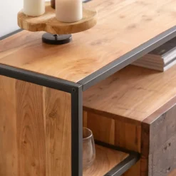 Meuble TV en bois d'acacia Ernest