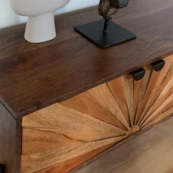 Meuble TV en bois d'acacia Elvira