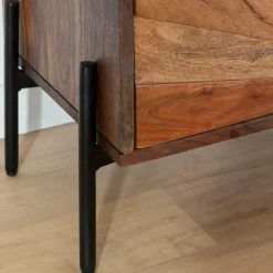 Meuble TV en bois d'acacia Elvira