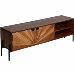 Meuble TV en bois d'acacia Elvira