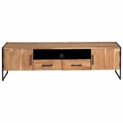 Meuble TV en bois d'acacia et métal Bosco
