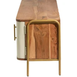 Meuble TV en bois d'acacia et métal Andrès