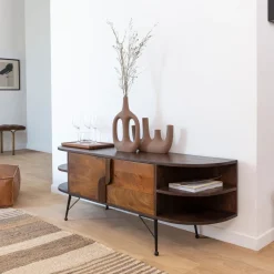 Meuble TV en bois d'acacia Juno