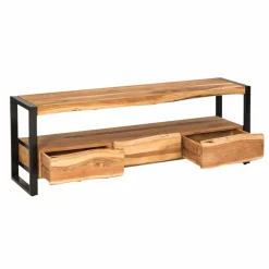 Meuble TV en bois d'acacia 3 tiroirs Tree