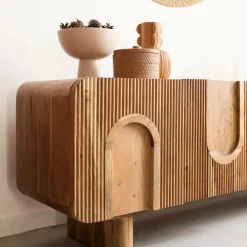 Meuble TV en bois d'acacia Tilio