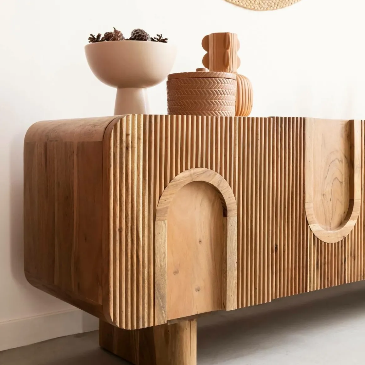 Meuble TV en bois d'acacia Tilio