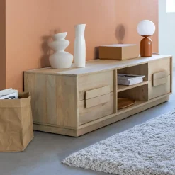 Meuble TV en bois de manguier Lioris