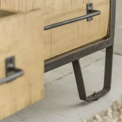 Meuble TV en bois de manguier 3 tiroirs Wood