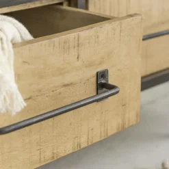 Meuble TV en bois de manguier 3 tiroirs Wood