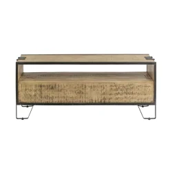 Meuble TV en bois de manguier 3 tiroirs Wood