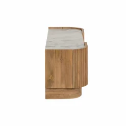 Meuble TV en bois de manguier et marbre Adler