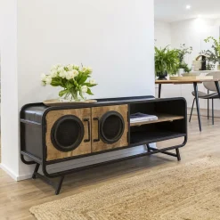 Meuble TV en bois de manguier Nautilus