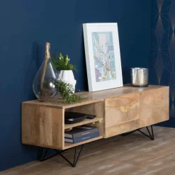 Meuble TV en bois de manguier Carole