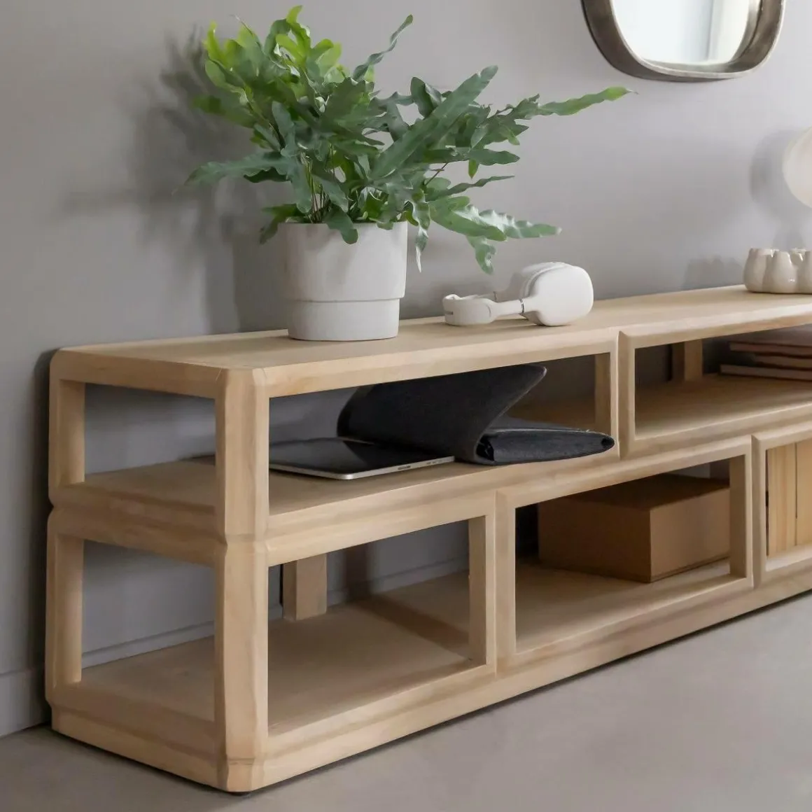 Meuble TV en bois de manguier Adela