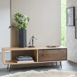 Meuble TV en bois de manguier 140 cm Jasmin