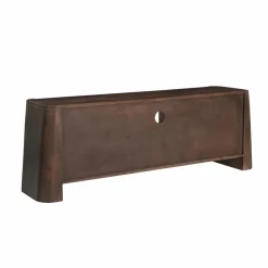 Meuble TV en bois de manguier foncé Liriel