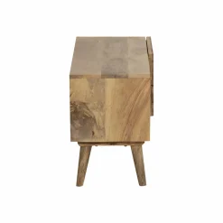 Meuble TV en bois de manguier chevrons Maëva