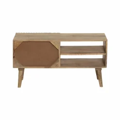 Meuble TV en bois de manguier chevrons Maëva