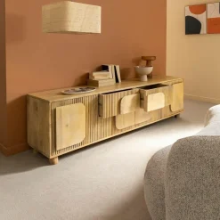 Meuble TV en bois de manguier Eros