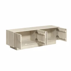 Meuble TV en bois de manguier blanchi Miliam