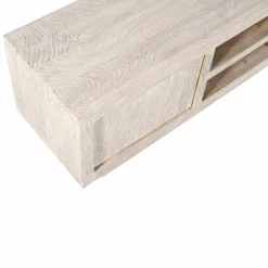 Meuble TV en bois de manguier blanchi Alison