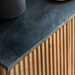 Meuble TV en bois de manguier et marbre Betty