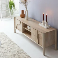 Meuble TV en bois de manguier Tysia