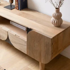 Meuble tv en bois de manguier Loëvan