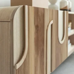 Meuble TV en bois de paulownia Nilo