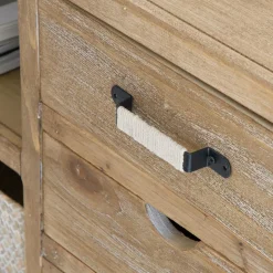 Meuble TV en bois de sapin 112 cm Natural