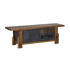 Meuble TV en bois recyclé et métal Hector