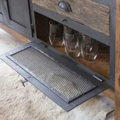 Meuble TV en bois recyclé et métal Hector