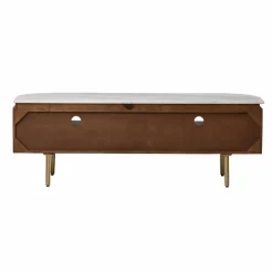 Meuble TV en marbre et bois de manguier Sienne