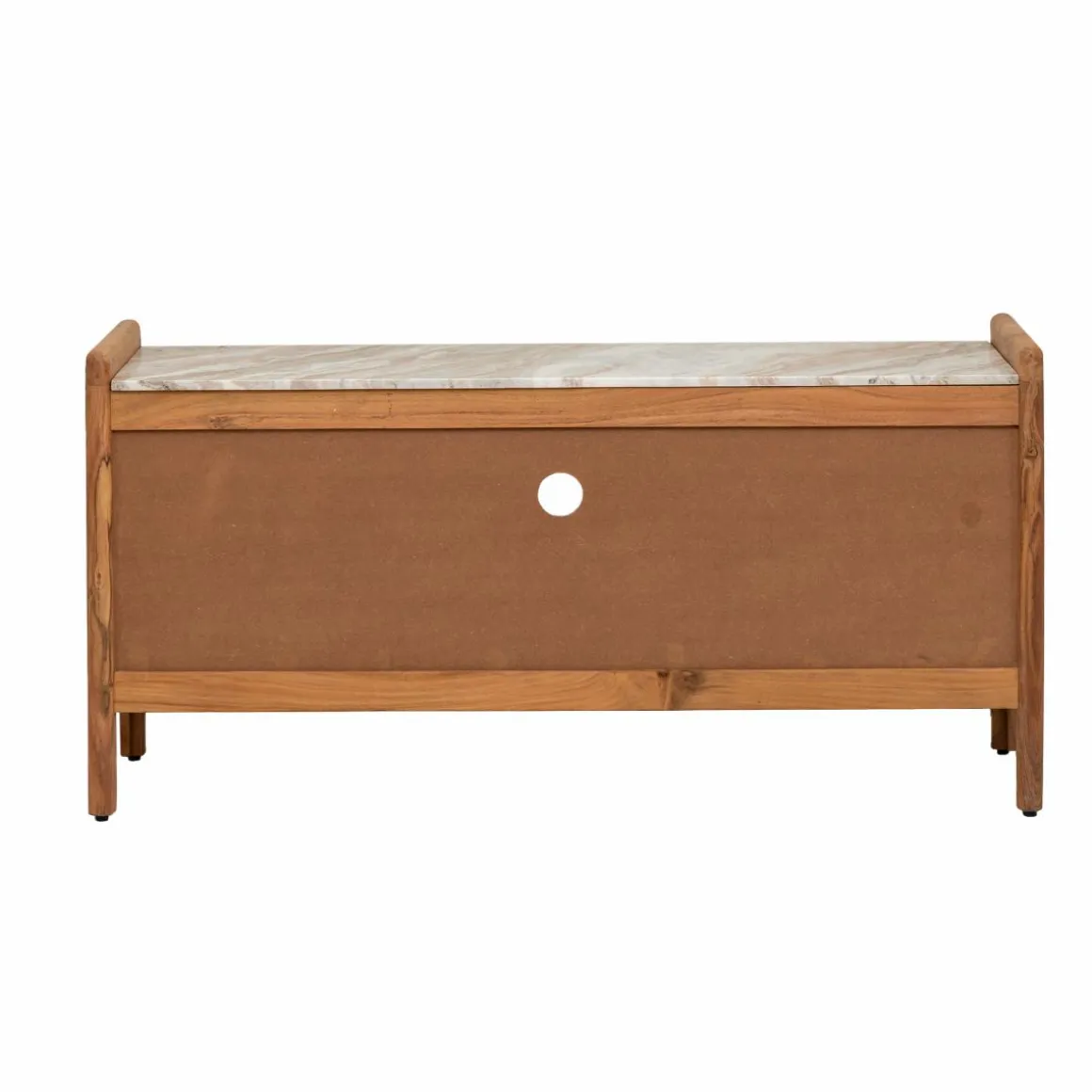 Meuble TV en marbre et bois d'acacia Calix