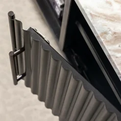 Meuble TV en métal et marbre Alfred