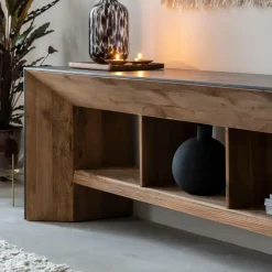 Meuble TV en pin recyclé Constance