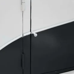 Meuble TV noir avec plateau en bois de manguier Combi