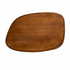 Miroir abstrait en bois de manguier foncé Marley