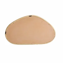 Miroir abstrait en bois de manguier clair Marley