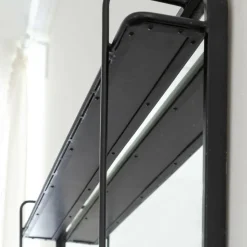 Miroir avec étagère en bois et métal Jill