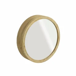 Miroir avec étagères en bois de manguier clair Juliet