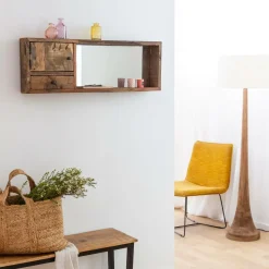 Miroir horizontal en bois recyclé Vicky