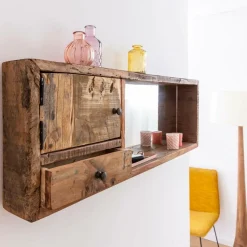 Miroir horizontal en bois recyclé Vicky