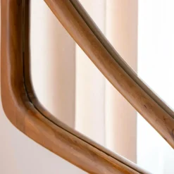 Miroir mural organique en bois de manguier Marley