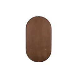 Miroir ovale avec étagère en bois de manguier Marley