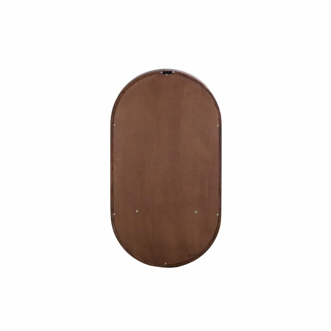 Miroir ovale avec étagère en bois de manguier Marley