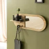 Miroir ovale en bois de manguier clair Juliet