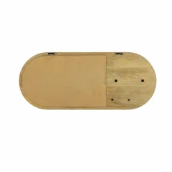 Miroir ovale en bois de manguier clair Juliet