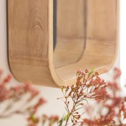 Miroir rectangulaire en bois de manguier Domi