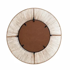Miroir rond en métal et jute Adda